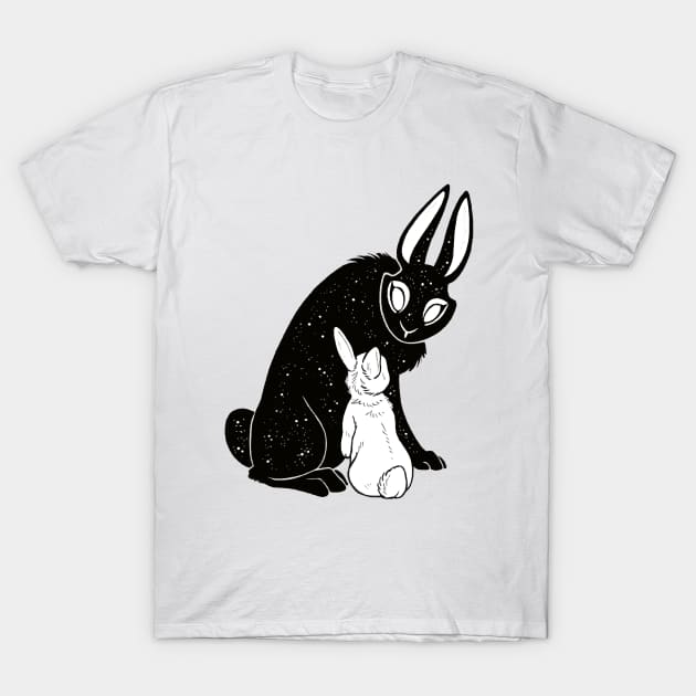 Nightsky Rabbit T-Shirt by Firlefanzzz